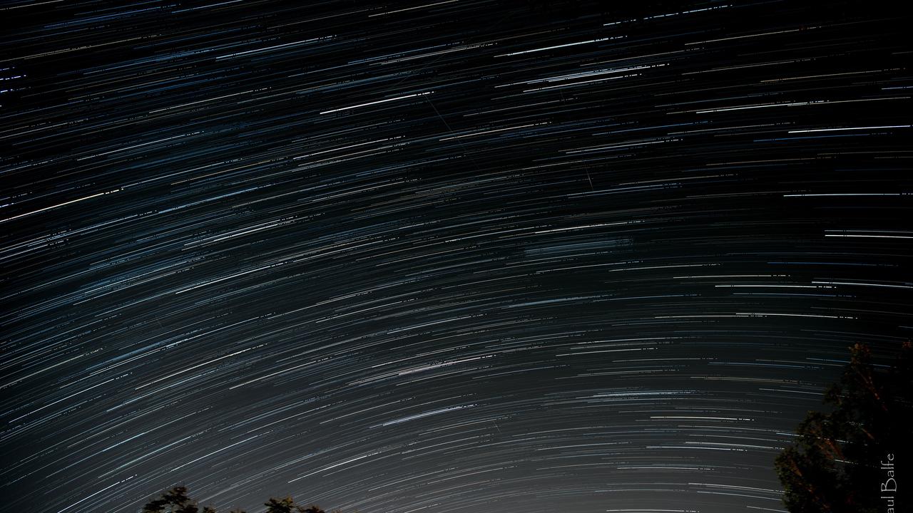 FIREWORKS: Paul Balfe captured this 88-image composite of the Geminid meteor shower above Brisbane last year.