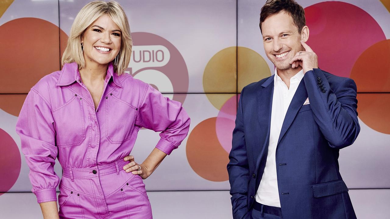 Studio 10 co-hosts Sarah Harris and Tristan MacManus.