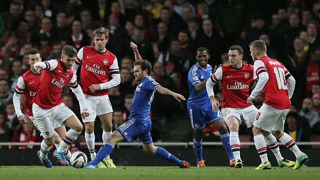 Chelsea's Juan Mata scored a peach of a goal in the Carling Cup against Arsenal.