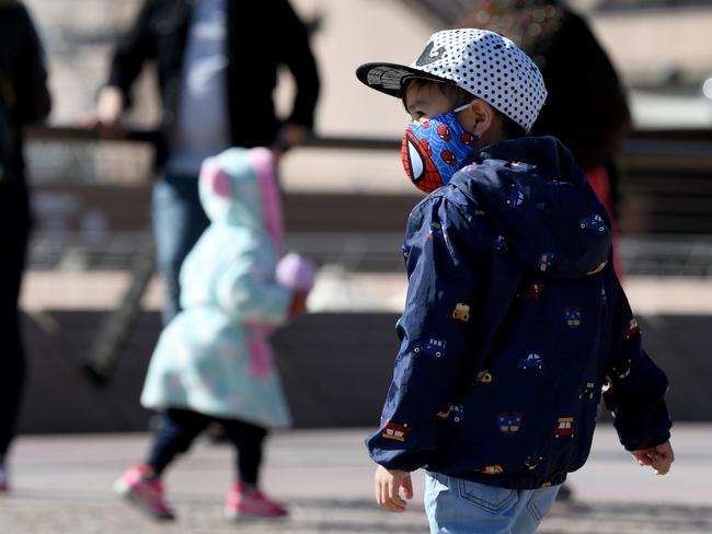 Children in grades 3 to 6 were told to wear the mask indoors at all times in Victoria. Picture: NCA NewsWire/Bianca De Marchi