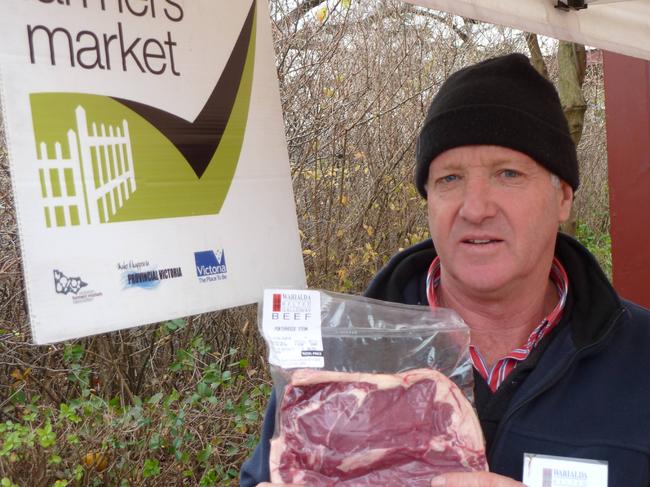 Award winner: Allen Snaith of Clonbinane with his Warialda Belted Galloway beef.