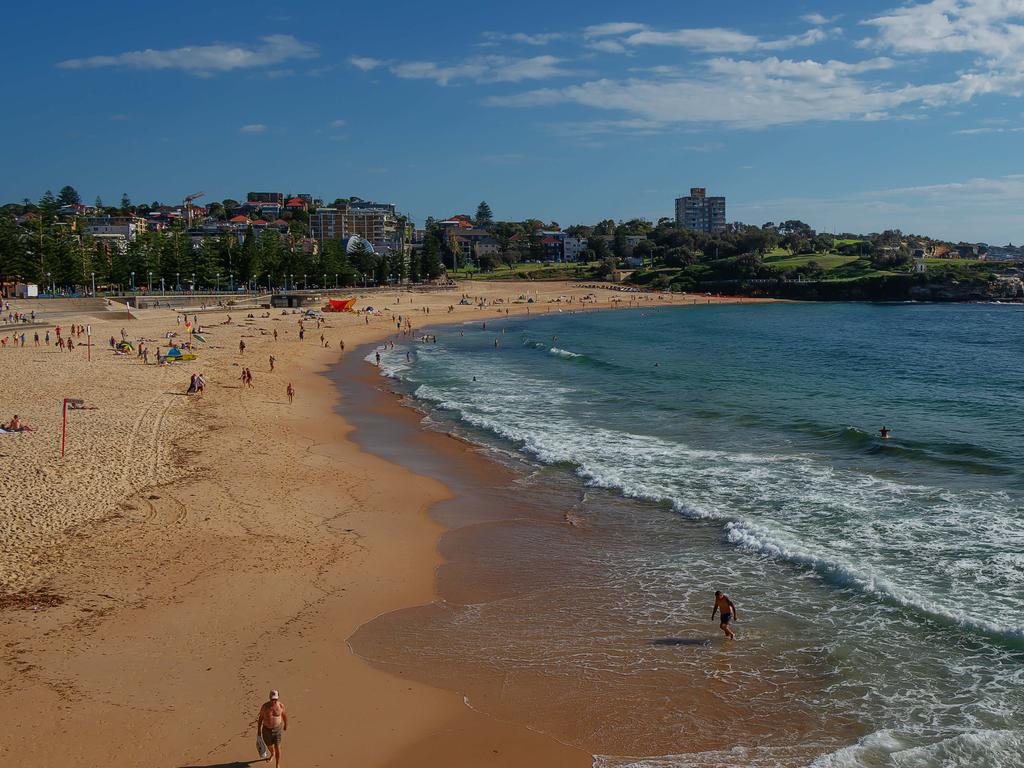 Coogee Beach around 8am New Years Day. Picture: Monique Harmer