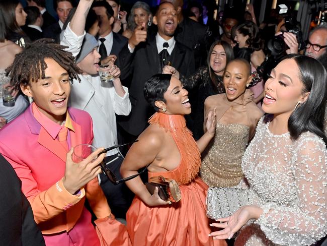 Will Smith parties with his family after his Oscar win. Picture: Stefanie Keenan/VF22/WireImage for Vanity Fair