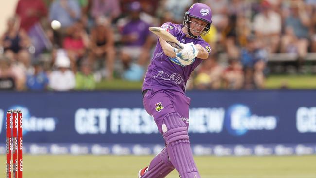 David Miller in action on his Hobart Hurricanes against the Sydney Sixers at Traeger Park in Alice Springs. Picture: DARRIAN TRAYNOR/GETTY IMAGES