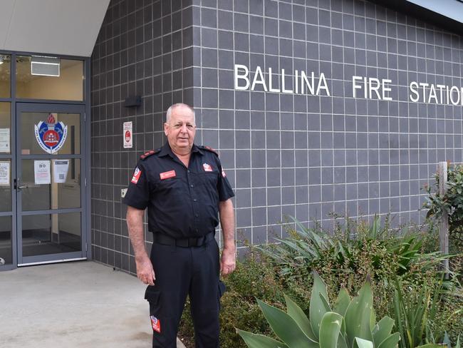 Ballina Fire Station captain Dennis Henry, honoured on Monday with an Australian Fire Service Medal.