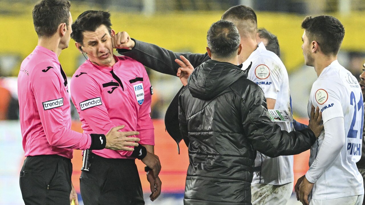 Turkish soccer leagues suspended after club president punches referee