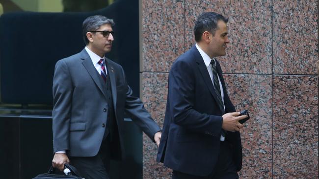 Magnis (US) managing director Hoshi Daruwalla (left) and chairman Frank Poullas arriving at the AGM in November. Picture: John Feder/The Australian