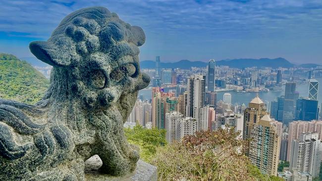 The Hong Kong skyline viewed from the top of Victoria Peak. Picture: Peter Carruthers.