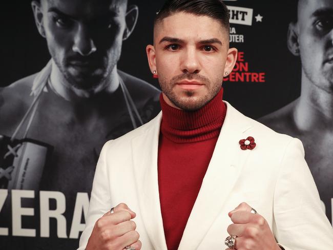 MELBOURNE, AUSTRALIA - NewsWire Photos 09 MARCH 2022 : Boxer Michael Zerafa shapes up ahead of his IBF middleweight world title eliminator fight against Issac Hardman  on 20 April at the Melbourne Convention Centre. Picture: Ian Currie.