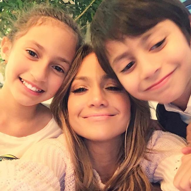 JLo with her twin children. Credit: Instagram