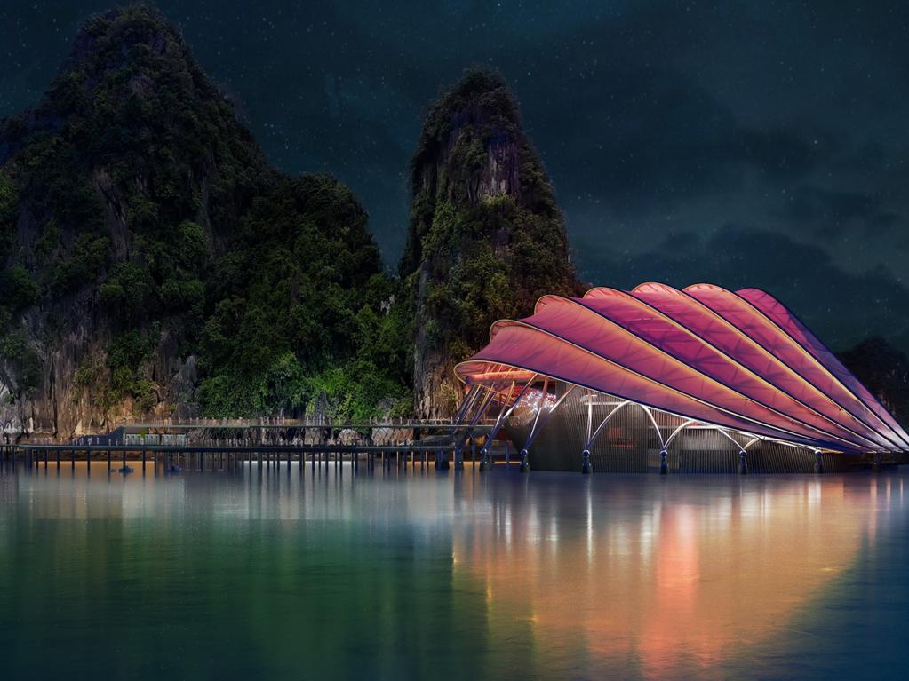 <p>... And if you think you’ve seen everything Halong Bay has to offer, think again: Designs for a futuristic new floating theatre set to be constructed in the middle of Halong Bay and complement the natural scenery have just been released, with the project slated for completion in 2020.</p>