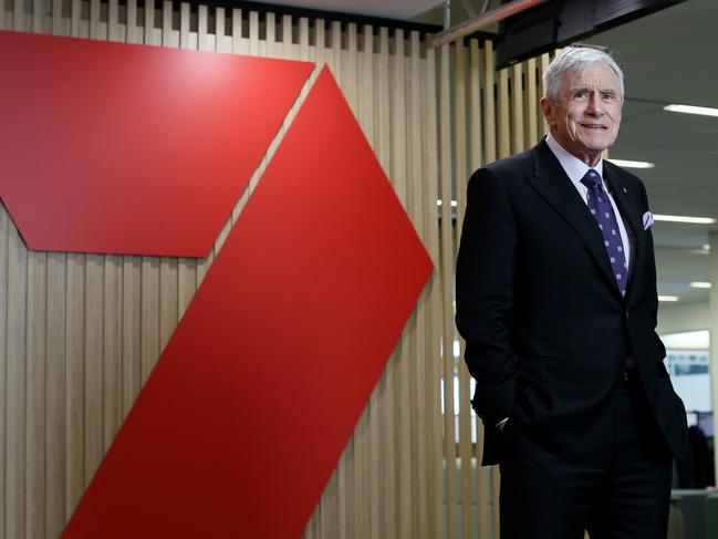 (L to R) Seven West media boss Kerry Stokes pictured with new Seven CEO James Warburton in Sydney on Friday, 16th August 2019. picture Nikki Short