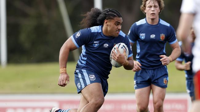 Markis Atoa during the NSW U18 Combined Independent Schools v Combined High Schools, State Rugby League Tri-Series held at St Mary's Leagues Stadium. Picture: Jonathan Ng