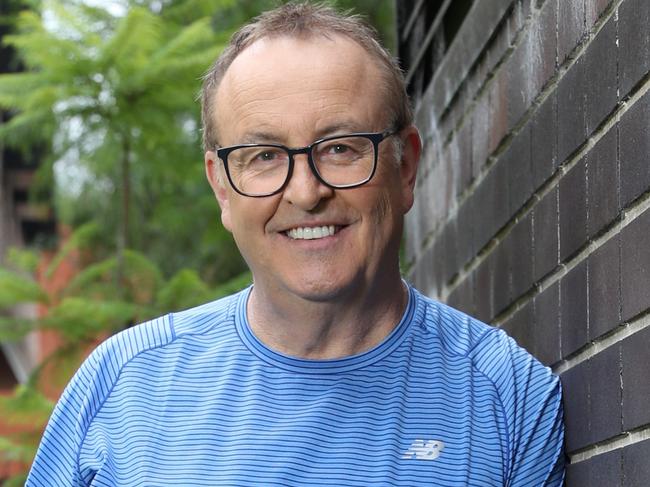 Pictured at his home in Alexandria in Sydney is radio and Sky News commentator Chris Smith.Chris has vowed to lose 12kg with exercise and help from dietician Susie Burrell.Picture: Richard Dobson
