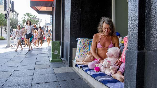 David Buncombe, aka Princess, in Surfers Paradise. Picture: Jerad Williams