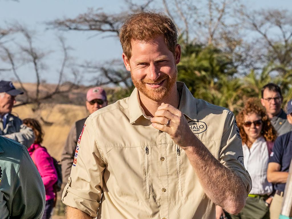 Prince Harry said it had been emotional visiting his mother’s legacy in Angola. Picture: AFP