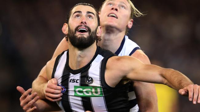 Can the Crows convince Brodie Grundy to head home to South Australia? Picture: Michael Klein.