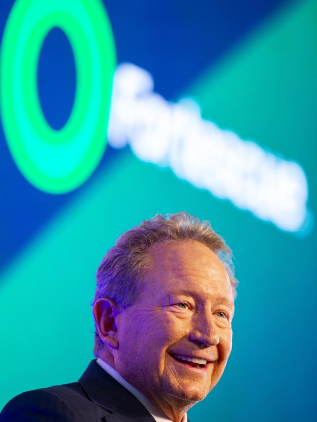 Fortescue non-executive chairman Andrew Forrest. Picture: Ross Swanborough.