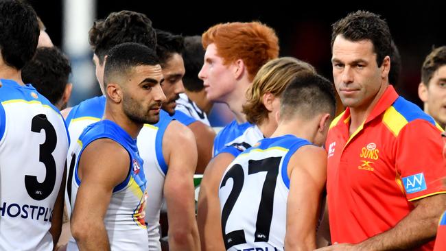 Dean Solomon and the Gold Coast Suns. (AAP Image/Darren England)