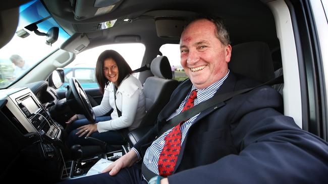 Happier times for Barnaby Joyce and his wife Natalie.