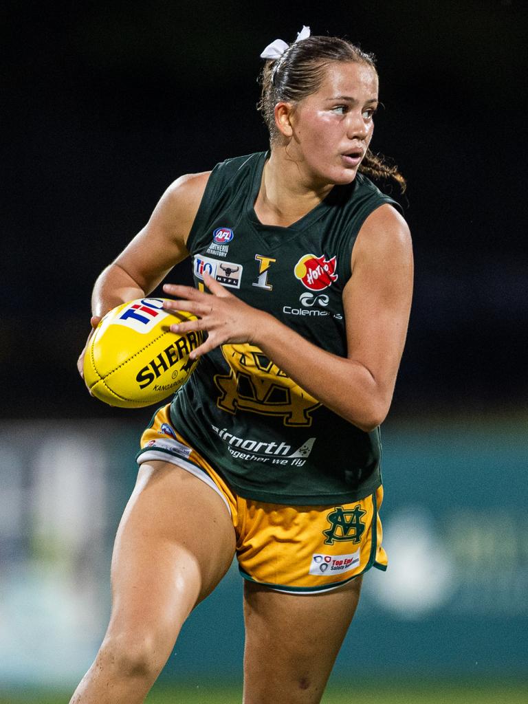 Paula Pavic as St Mary's took on the Nightcliff Tigers in the 2024-25 NTFL women's qualifying final. Picture: Pema Tamang Pakhrin