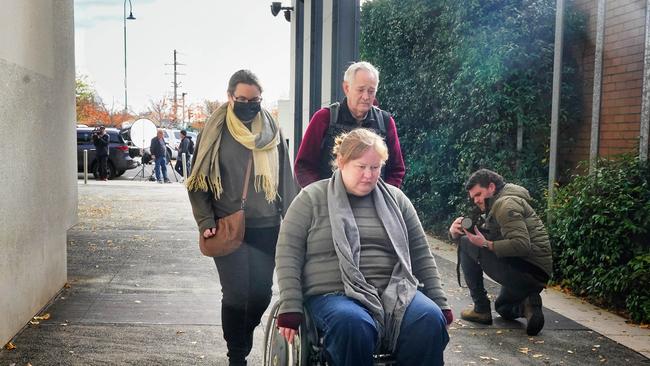 Lunch survivor Ian Wilkinson attends court with family. Picture: NewsWire / Luis Enrique Ascui
