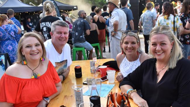 Brandie Large, Jon Harris, Jo Harris and Sue Brain at the Capricorn Food and Wine Festivalâ€™s Big Beer Festival, Rockhampton Riverside Precinct, March 19, 2022.