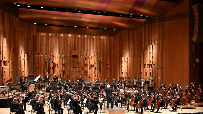 The LSO conducted by Sir Simon Rattle at the Barbican Hall, London. Picture: Mark Allan