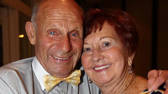 Mick and Daphne Pirie celebrate Daphne’s birthday at RACV Royal Pines Resort in 2013. Picture: Michael Ross.