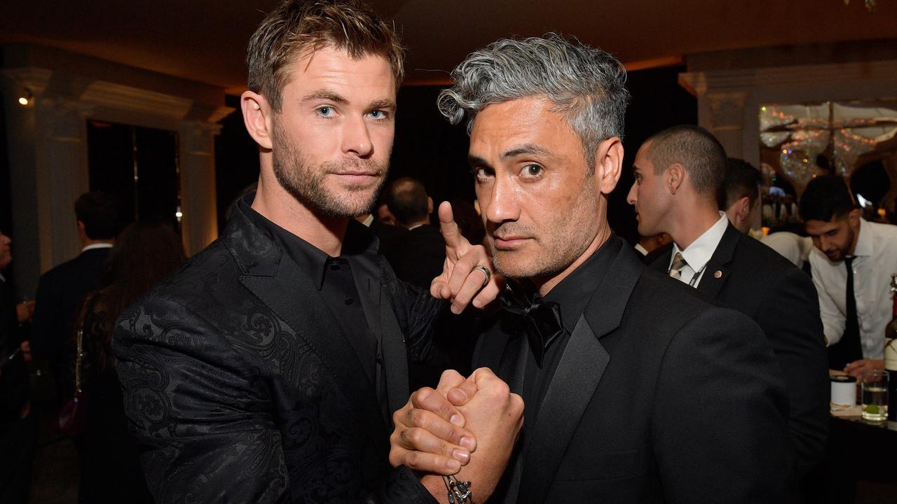 Director Taika Waititi with Thor star Chris Hemsworth. Picture: Matt Winkelmeyer/Getty Images