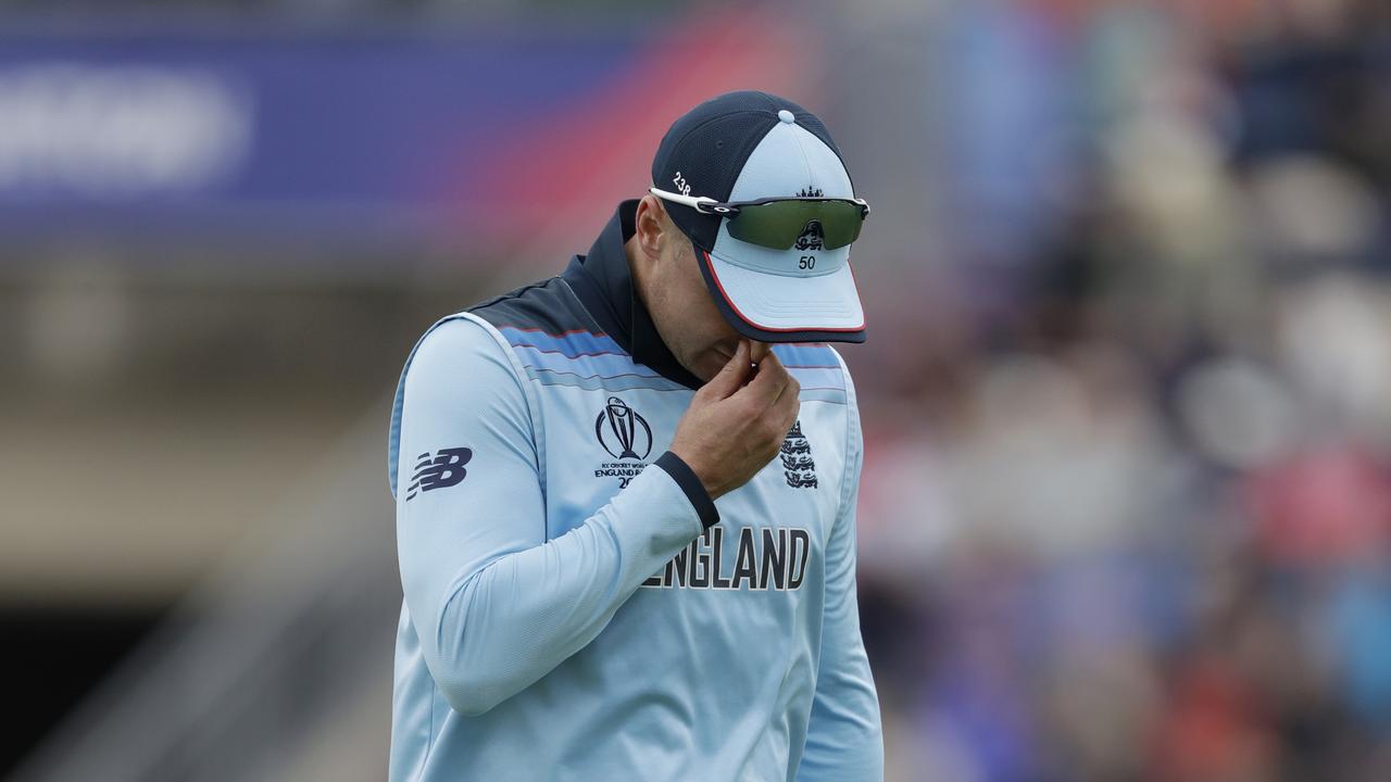 Star England opener Jason Roy will miss at least two matches after tearing his hamstring against the West Indies.