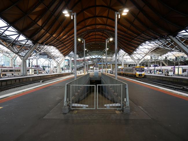 The old Spencer St Station pedestrian subway is now used for back of house operations.