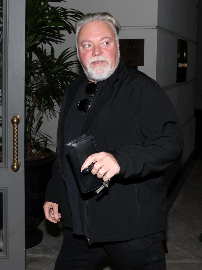 Kyle Sandilands arrived at The Intercontinental Hotel in Double this morning to prepare for the nuptials. Picture: Matrix