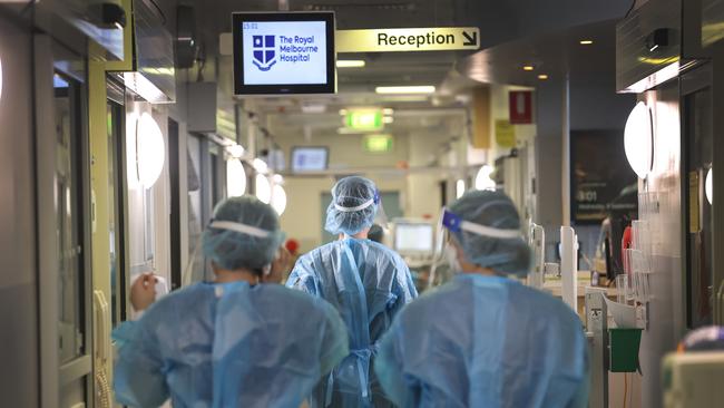 Victoria’s ICU rate has fallen to 0.75 per cent. Picture: David Caird