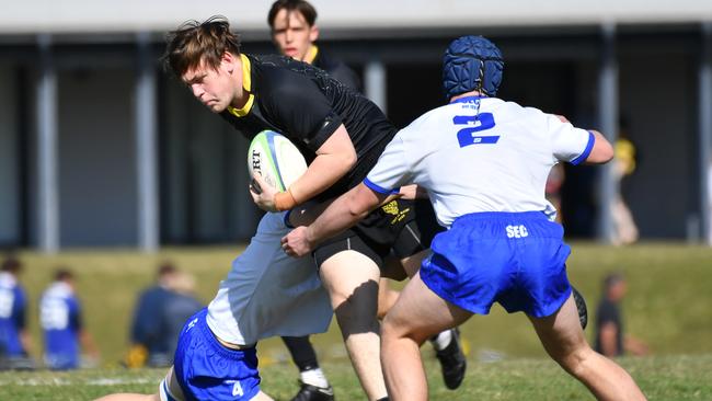 AIC First XV rugby between St Laurence's College and St Edmund's College Saturday May 27, 2023. Picture, John Gass