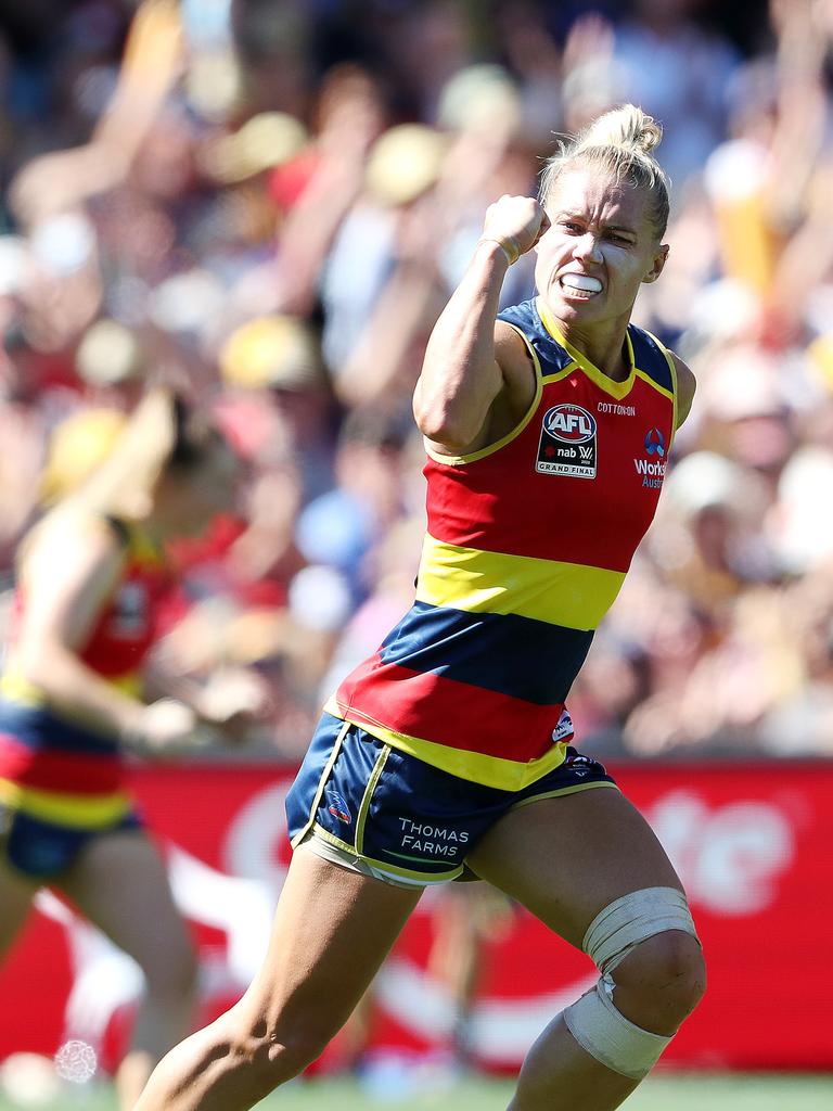 Phillips kicked her 50th AFLW goal in April’s AFLW grand final. Picture: Getty Images