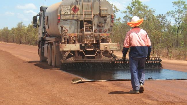 Work being done to seal the Peninsula Development Rd.