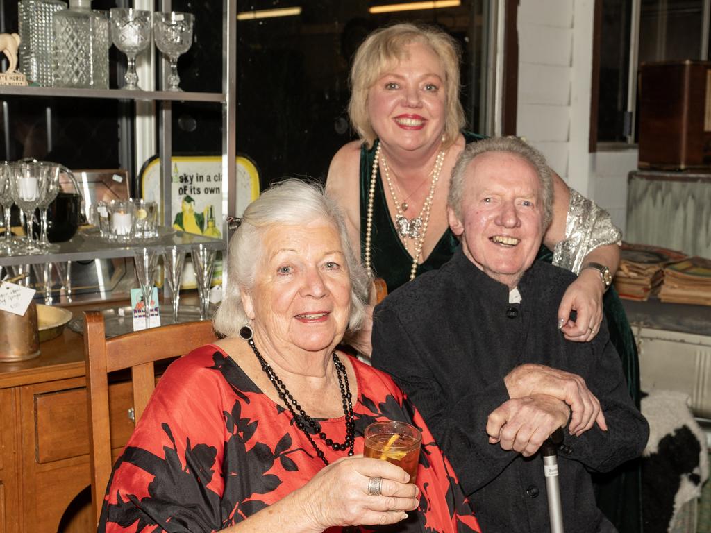 Carla, Deb and Greg Clark at Speakeasy Cocktail Party Saturday 15 July 2023. Picture: Michaela Harlow