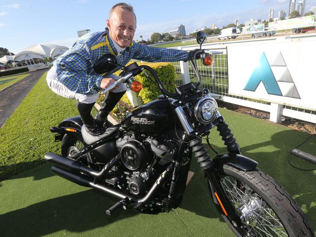 Jockey Damian Brown won the 2018 Bat Out Of Hell with Guard of Honour. Picture: Mike Batterham