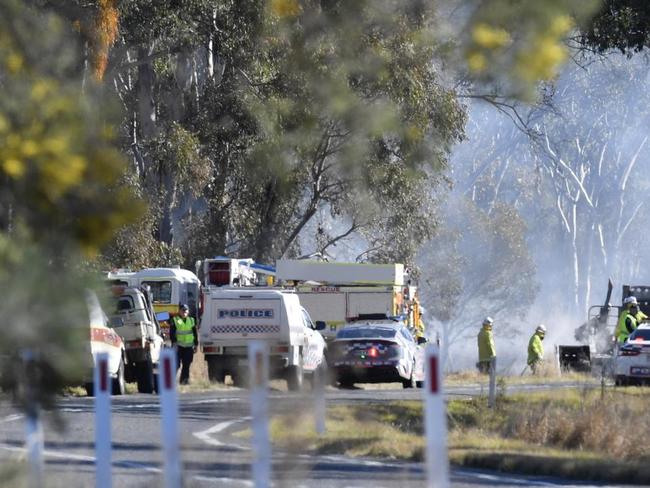 One person has died after their sedan collided with a truck carrying fuel at the intersection of the New England Highway and Rosenthal Rd, south of Warwick.