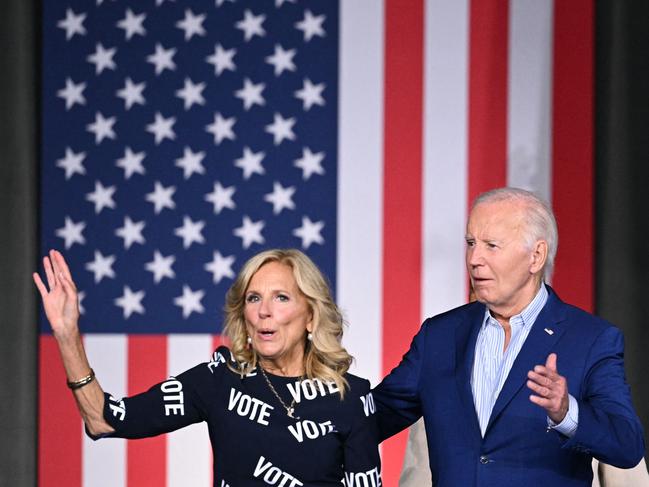 US President Joe Biden and First Lady Jill Biden continue to attempt to convince fellow Democrats and voters that the president is up to the job. Picture: AFP