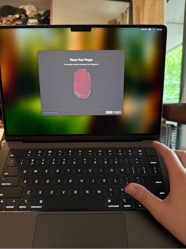 Apple's latest MacBook Pro M4 is optimised for Touch ID. Picture: Troy Nankervis