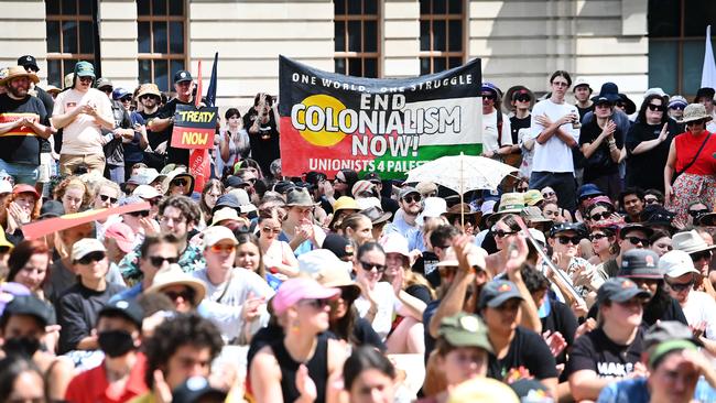 An Invasion Day march in Brisbane last year. Picture: NewsWire / John Gass