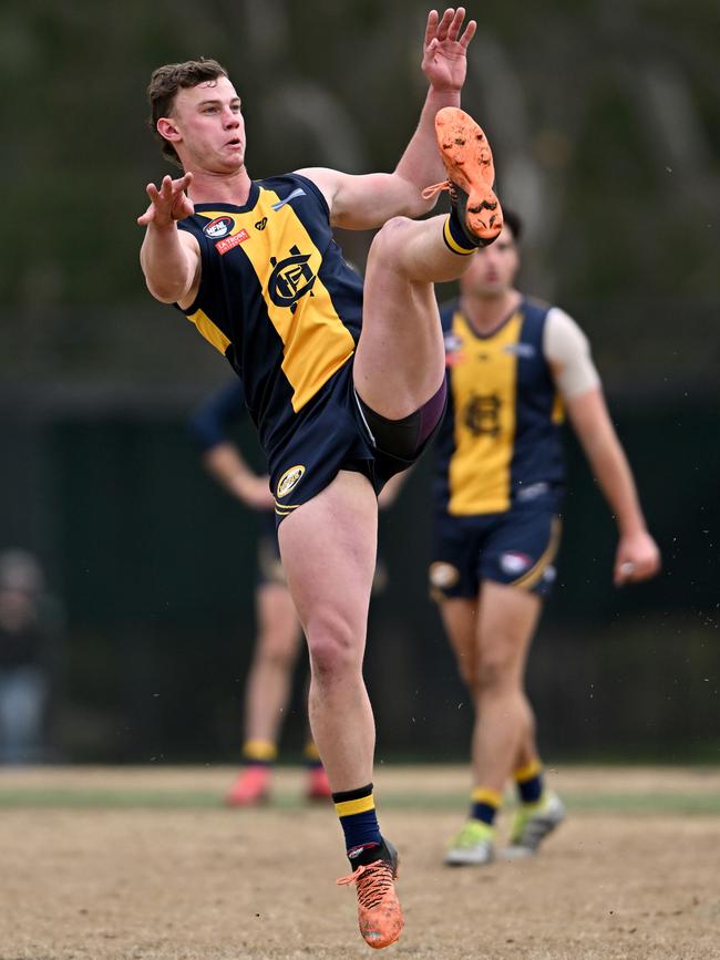 Joel Naylor finished with 10 goals for Hurstbridge. Picture: Andy Brownbill