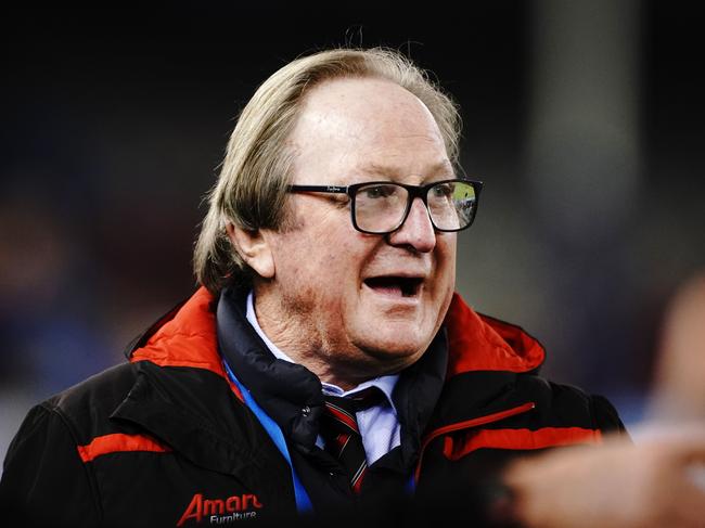 Former Essendon Bombers coach Kevin Sheedy coaches a Legends match before the Round 21 AFL match between the Essendon Bombers and the Western Bulldogs at Marvel Stadium in Melbourne, Saturday, August 10, 2019. (AAP Image/Michael Dodge) NO ARCHIVING, EDITORIAL USE ONLY