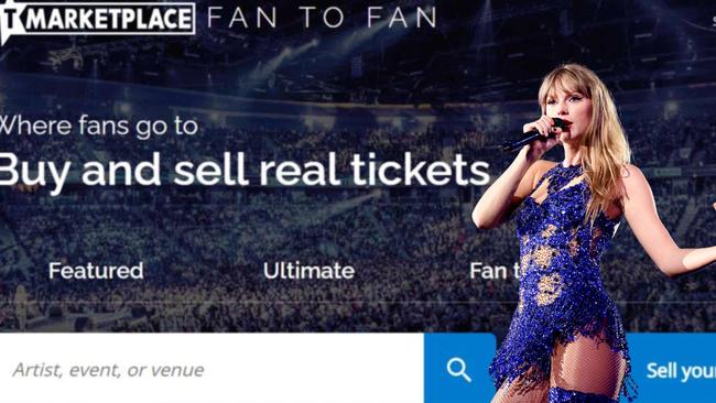 Hackers and scammers took advantage of Ticketek’s official resale platform by hacking into Ticketek accounts, stealing fans' Taylor Swift tickets and reselling them on Ticketek Marketplace. Picture: Supplied