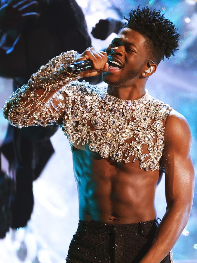 Lil Nas X performs at the GRAMMY Awards in April. Picture: Getty