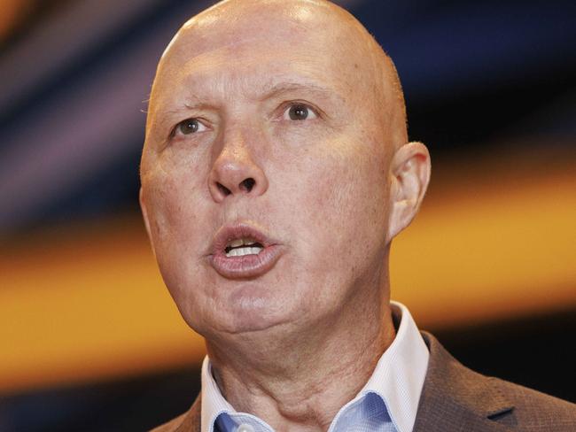 SYDNEY, AUSTRALIA - NewsWire Photos AUGUST 11, 2022: Leader of the Opposition, Peter Dutton toured an industrial complex in Penrith today with local member Melissa McIntosh to discuss local manufacturing. Picture: NCA NewsWire / David Swift