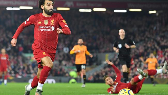 Mohamed Salah and Liverpool could travel to Shrewsbury in the FA Cup. Picture: AFP