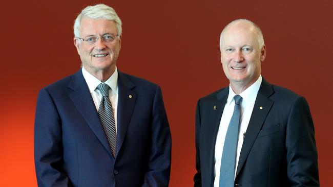 Michael Chaney, left, and Richard Goyder. Pic: AAP